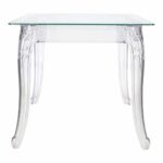 Stół Ghost 80x80cm kwadratowy             transparentny