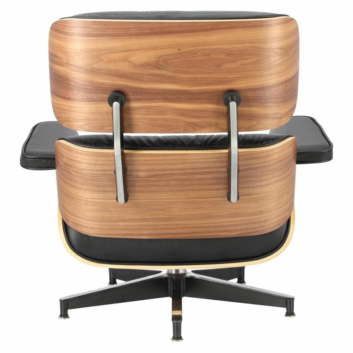 Fotel Vip z podnóżkiem czarny/walnut /standard base