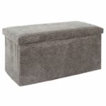 Pufa Medford składana z pojemnikiem       szara