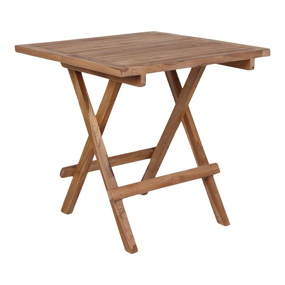 Stolik pomocniczy Bilbao 50x50cm  naturalny tekowy
