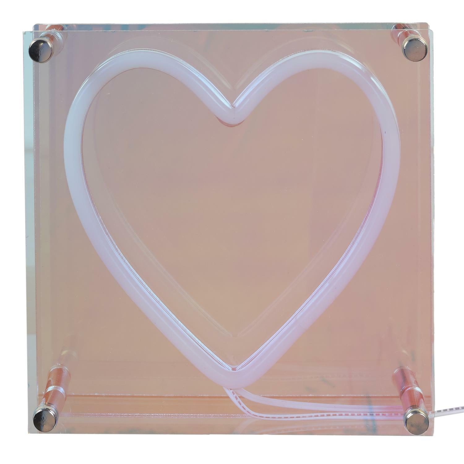 Lampa LED Serce z efektem neonu