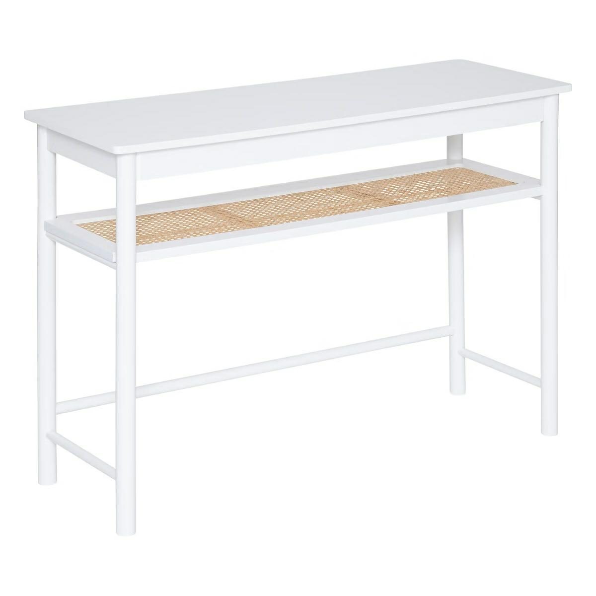 Konsola Cabras białe drewno/wiklina