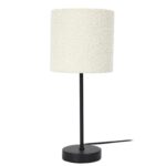 Lampa metalowa z kloszem boucle biała