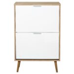 Szafka na buty Sabana biała/naturalna